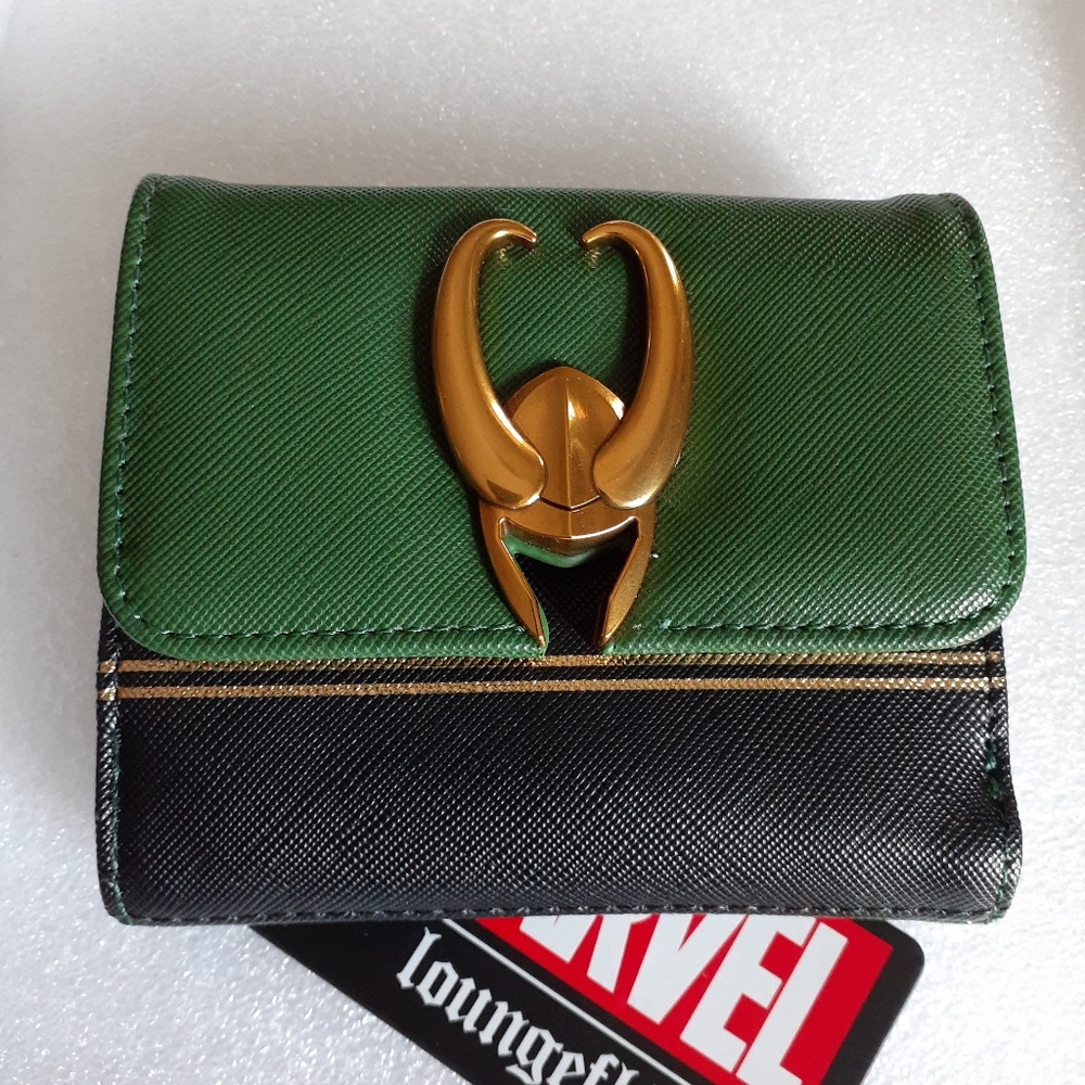 Marvel Loungefly Loki Faux Leather Wallet New w Tags